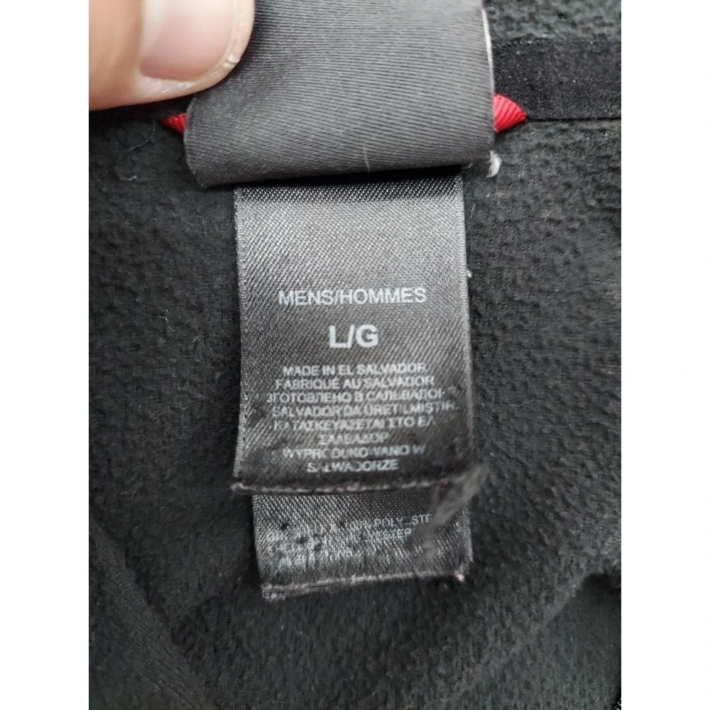 North Face Fleece Pullover‎ Mens Large Black Flashdry 1/4 Zip Outdoor Zip Pocket